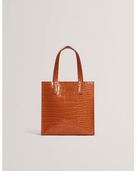 Ted Baker - Croc Small Icon Tote Bag - Lyst