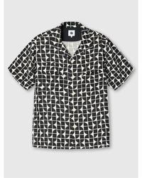 Pretty Green - Bauhaus Cuban Collar Short-Sleeve Plain Shirt - Lyst