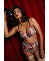 Playful Promises - Persephone Floral Embroidery Plunge B - Lyst