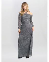 Gina Bacconi - Sylvia Metallic Off The Shoulder Dress - Lyst