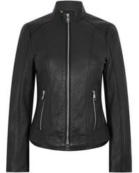 BOSS - C Sabella Leather Shorts - Lyst