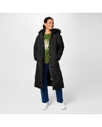Biba - Detachable Hood Quilted Long Puffer Jacket - Lyst
