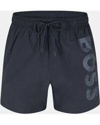 BOSS - Octopus Swim Shorts With Bold Branding - Lyst