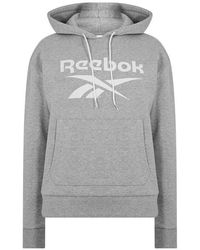 Reebok - Identity Logo French Terry Crew Sweatshirt Hoody - Lyst