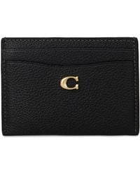 COACH - Polished Pebble Leather Essential Card Case Handbags - Lyst