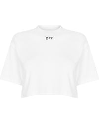 Off-White c/o Virgil Abloh - Cropped T-Shirt With Logo - Lyst