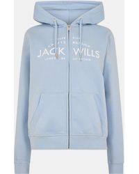 Jack Wills - Hunston Logo Zip Hoodie - Lyst