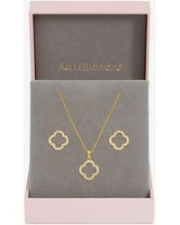 Jon Richard - Plated Cubic Zirconia Clover Set - Lyst