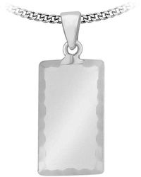 Be You - Sterling Diamond Cut Edge Dog Tag - Lyst