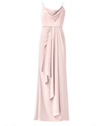 Adrianna Papell - Satin Crepe Cowl Neck Gown - Lyst
