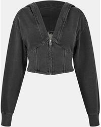 GOOD AMERICAN - Jeanius Zip Hoodie - Lyst