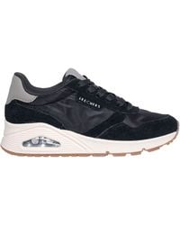 Skechers - Hairy Suede And Mesh Lace-Up Low-Top Trainers - Lyst