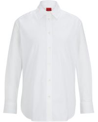 HUGO - Boyfriend Long-Sleeve Blouse - Lyst