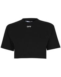 Off-White c/o Virgil Abloh - Logo Crop T Shirt - Lyst