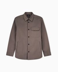 ARMANI EXCHANGE - Long-Sleeve Overshirt - Lyst