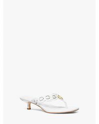 MICHAEL Michael Kors - Janie Mid Thong Heeled Mules - Lyst