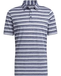 adidas - Two-Color Striped Golf Polo Shirt - Lyst