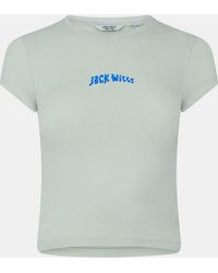 Jack Wills - Graphic Cap Sleeve Crop Top - Lyst