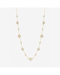 Jon Richard - Mother Of Pearl Crystal Clover Necklace - Lyst
