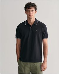 GANT - Tipped Pique Polo Shirt - Lyst
