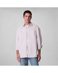 Calvin Klein - Relaxed Chambray Cotton Long Sleeve Oversized Fit Overshirt - Lyst