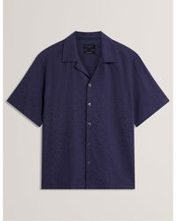 Ted Baker - Patterned Short Sleeve Shirt - Lyst