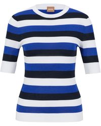 BOSS - Facuba Stripe Top - Lyst