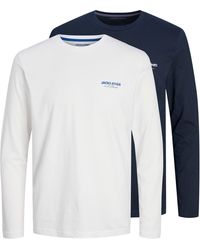 Jack & Jones - Alvs Ls Tee 2Pk - Lyst