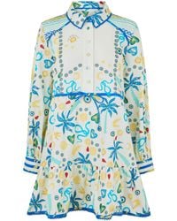 Never Fully Dressed - Charms Savannah Structured Metal Accent Shirt Dress - Lyst
