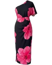 AX Paris - And Floral Print One Sleeve Midi Dress - Lyst