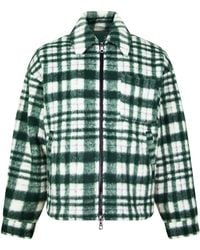 Cole Buxton - Checked Wool Blend Long Sleeve Oversized Fit Overshirt - Lyst
