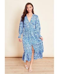 VIOLET ROMANCE - Vrom Shirred Maxi Dress - Lyst
