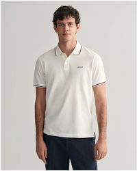 GANT - Tipping Pique Rugger Polo Shirt - Lyst