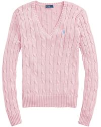 Polo Ralph Lauren - Cable-Knit V-Neck Jumper - Lyst