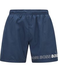 BOSS - Dolphin Swim Shorts, Recycled Polyester - Lyst