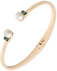 Ralph Lauren - Lauren Ralph Lauren & Erinite Faux Pearl Cuff Bangle - Lyst