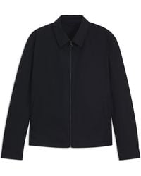 BOSS - Beckham Cotton Zip Long Sleeve Overshirt - Lyst