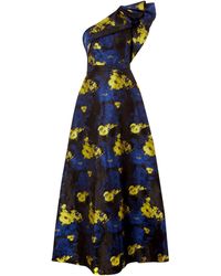 Adrianna Papell Floral Print Gown - Blue