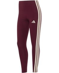 adidas - Essentials 3 Stripe Leggings - Lyst