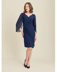Gina Bacconi - Maddy Diamante Trim Dress With Chiffon Sleeves - Lyst