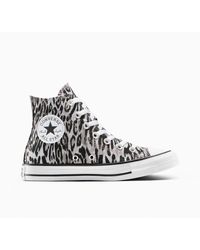 Converse - Chuck Taylor All Star Leo Canvas High-Top Trainers - Lyst