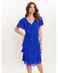 Gina Bacconi - Bella Georgette Tiered Dress - Lyst