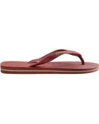 Havaianas - Hav. Brasil Logo Ruby Flip Flops - Lyst