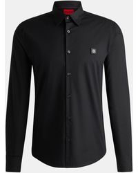 HUGO - Slim-Fit Logo Shirt - Lyst