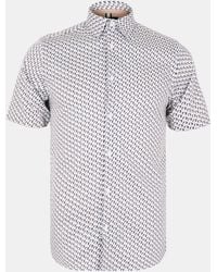 Ted Baker - Geo Short-Sleeve Patterned Shirt - Lyst