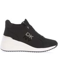 DKNY - Kasia Lace Up Wedge Trainers Size 6.5 - Lyst