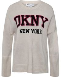 DKNY - Varsity Logo Intarsi T-Shirt - Lyst