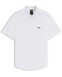 BOSS - Hbg Motion Plain Short-Sleeve Shirt - Lyst