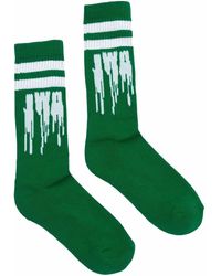 JW Anderson Slime Logo Short Ankle Socks - Green