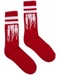 JW Anderson Slime Logo Short Ankle Socks - Red